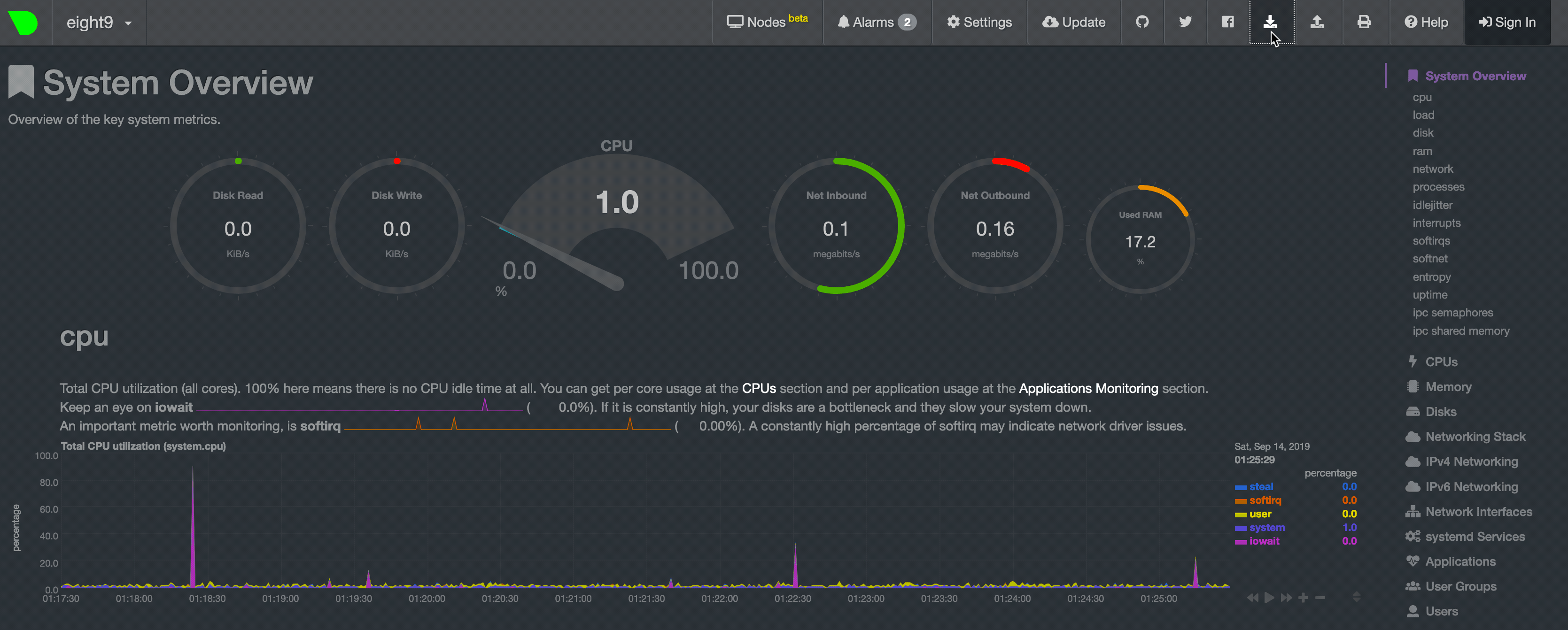 Animated GIF of opening the import
modal