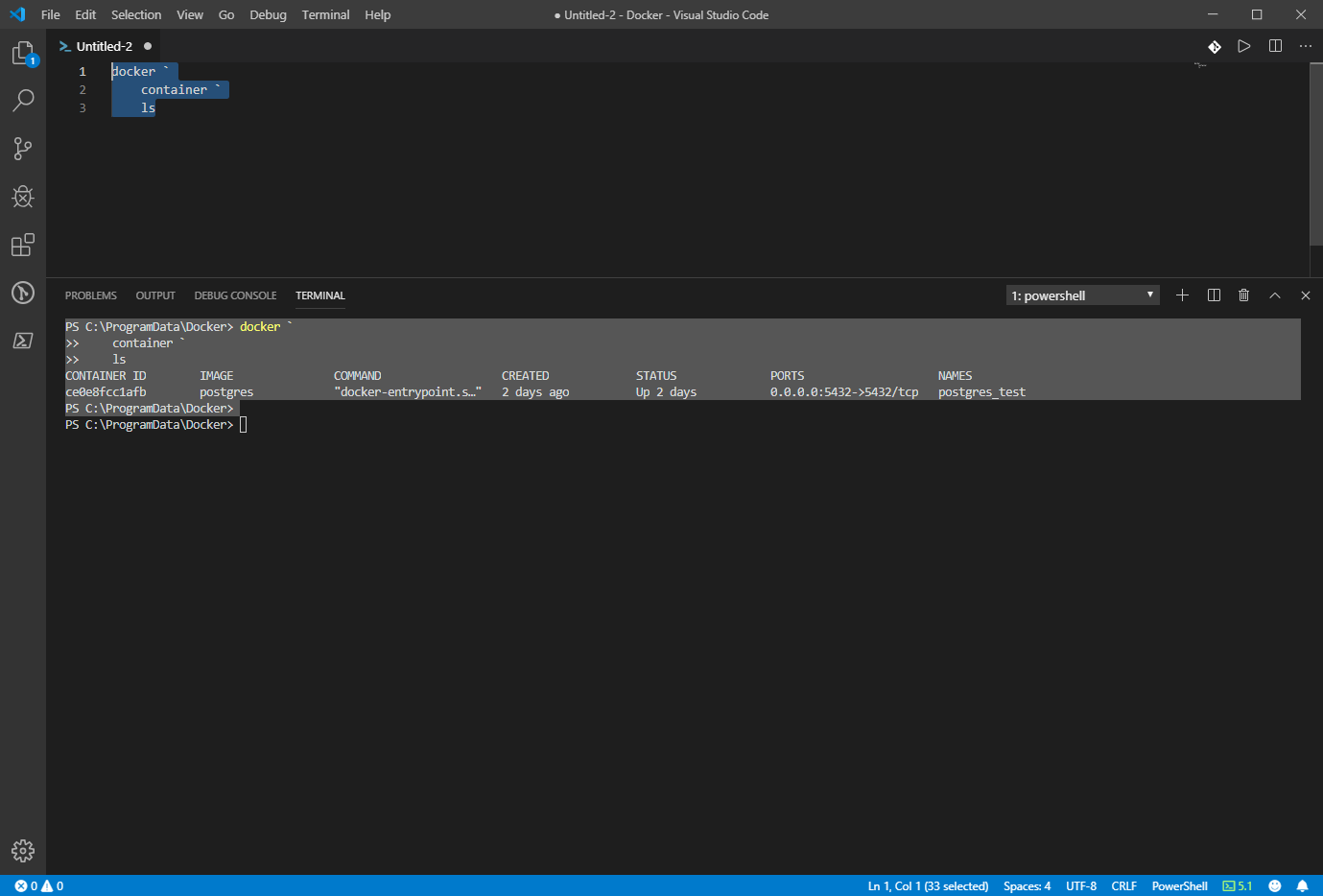 In powershell terminal, different results in VS Code and ADS · Issue ...