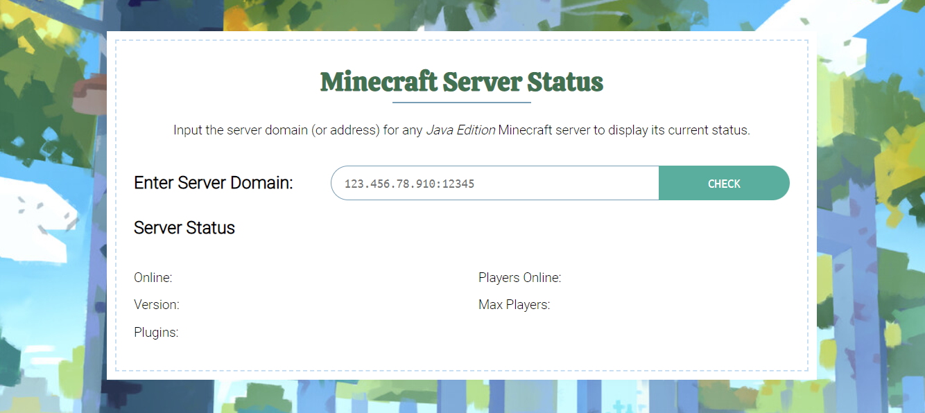 GitHub - devlarabar/minecraft-server-status-viewer: This simple app ...