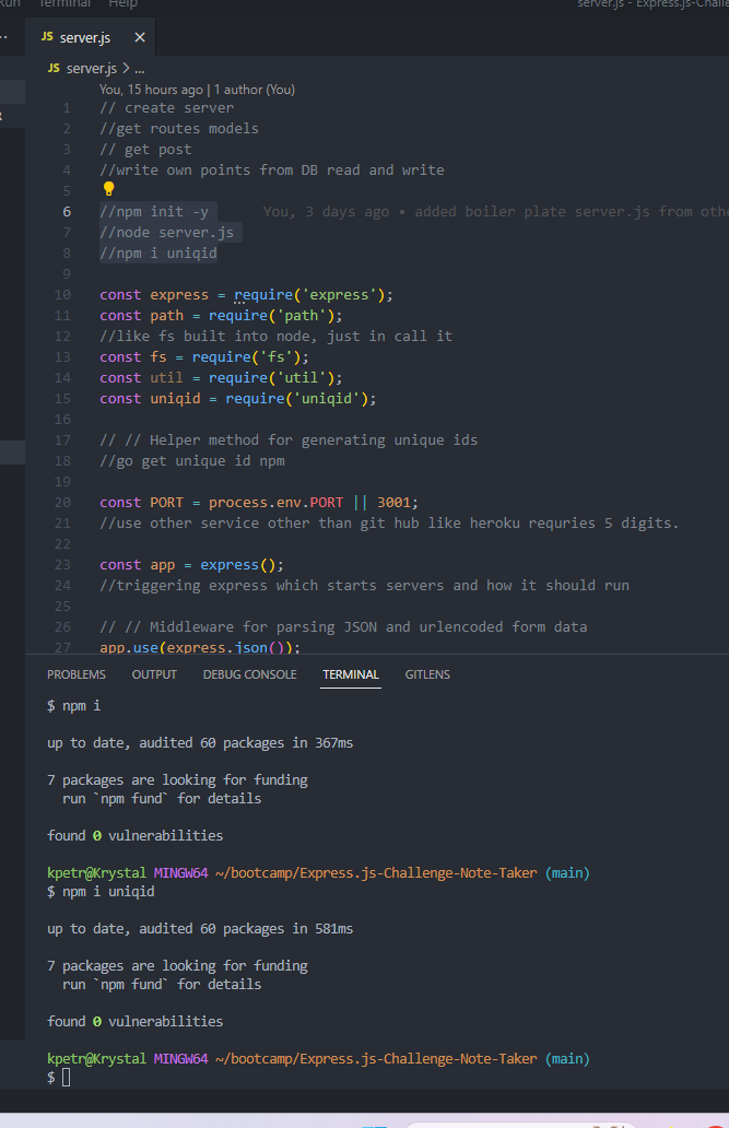 GitHub - kpetrosky/Express.js-Challenge-Note-Taker