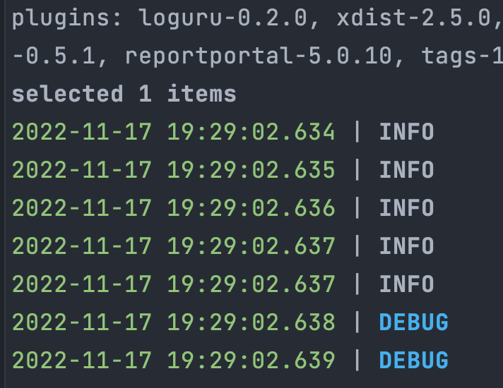 When Using Loguru And Pytest loguru Plugin All Logs all Level Log 