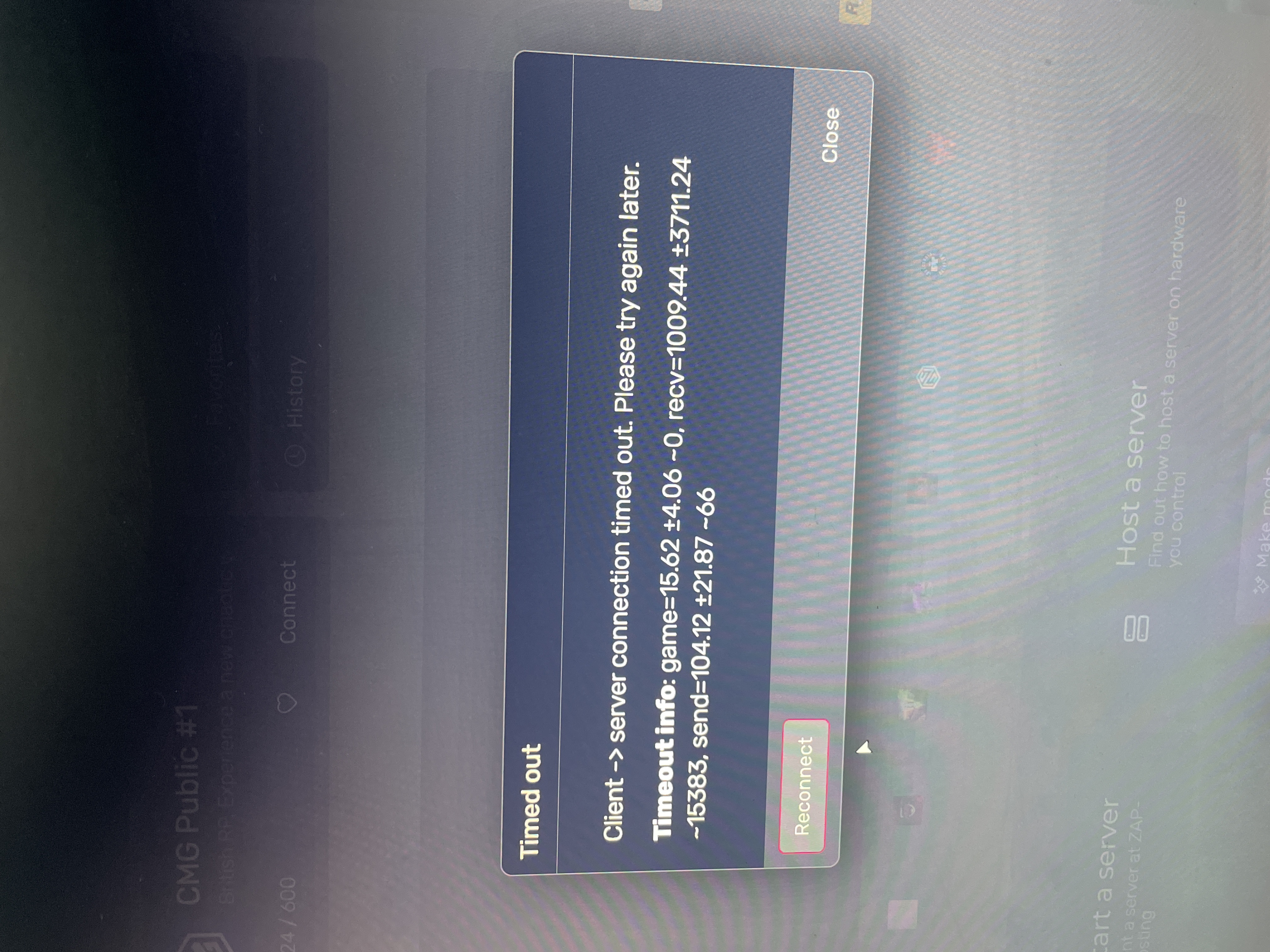 [Bug]: server timeout every time I try to rejoin · Issue #562 ...