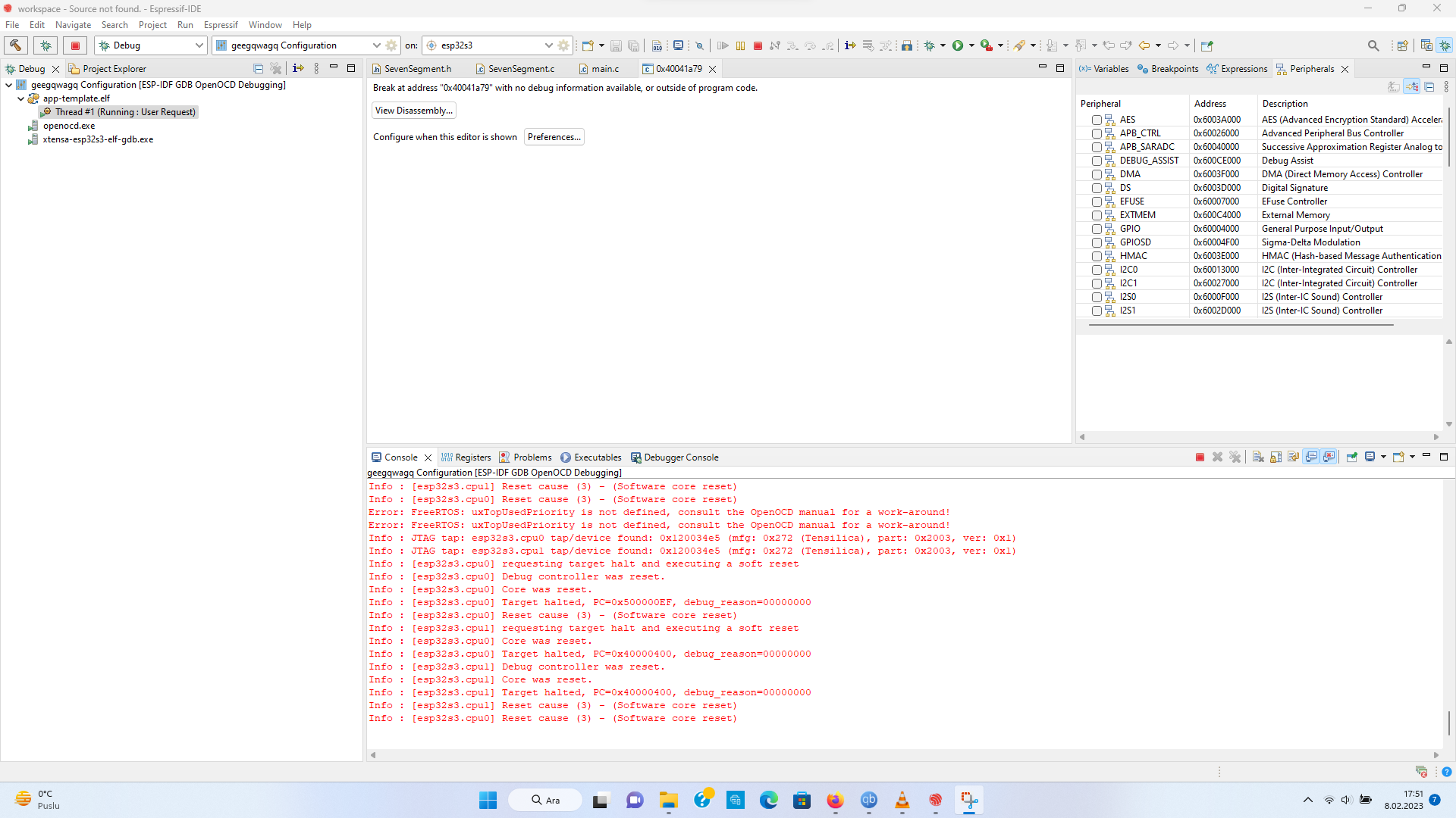 Esp32 s3 usb-jtag debug error (uxTopUsedPriority) (IEP-874) · Issue ...