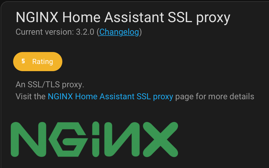 Screenshot of NGINX add