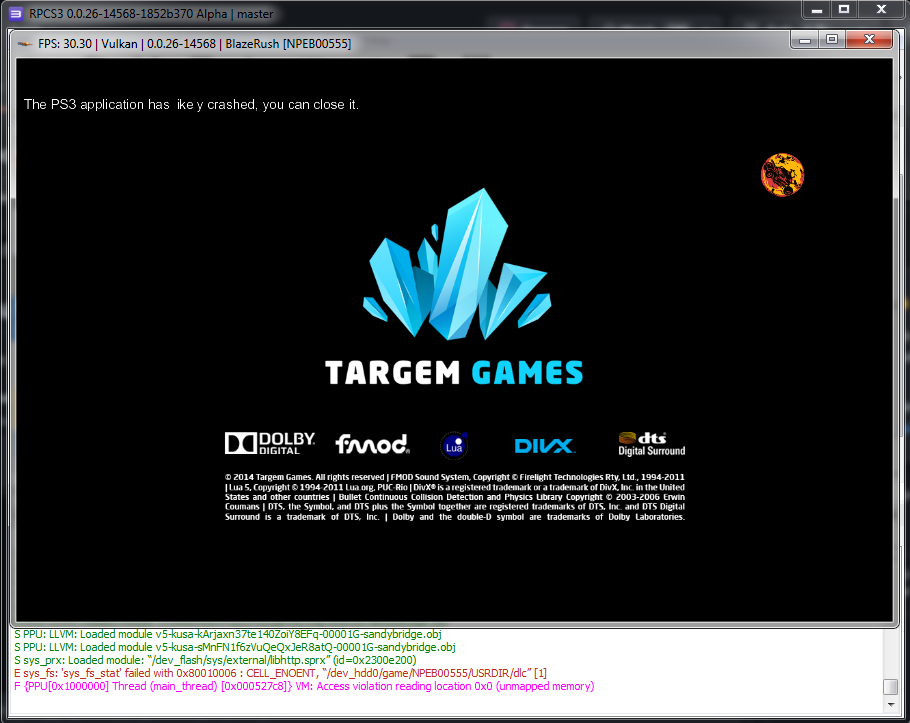 BlazeRush [NPEB00555] XInput crash · Issue 13235 · RPCS3/rpcs3 · GitHub
