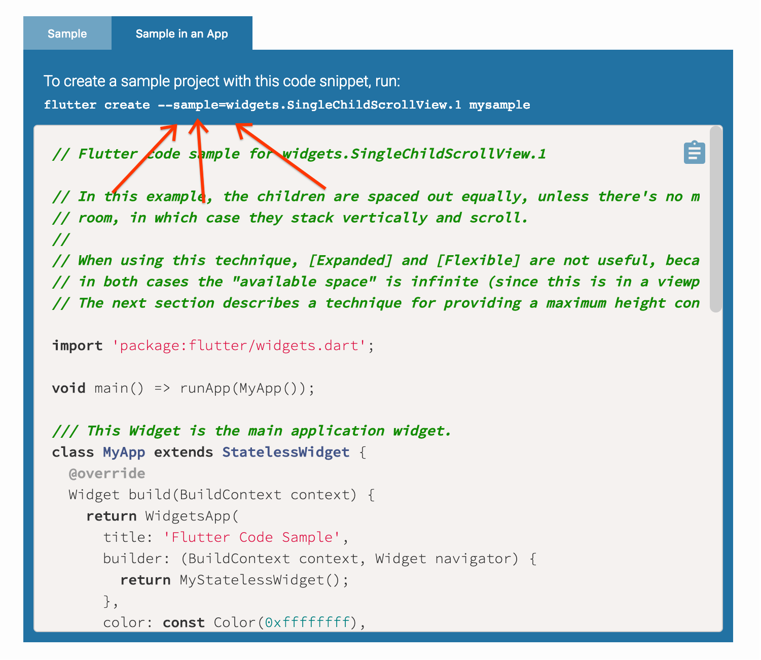 Unclear how to use --sample arg to `flutter create` · Issue #28474 ...