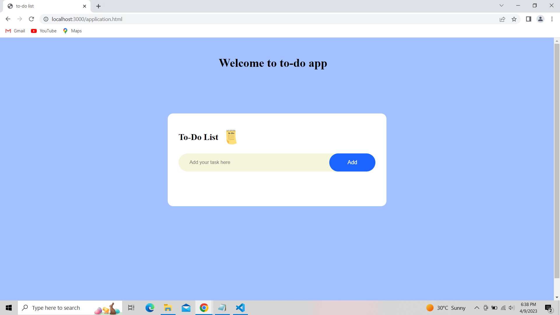 GitHub - SanikaApte99/to-doApplication