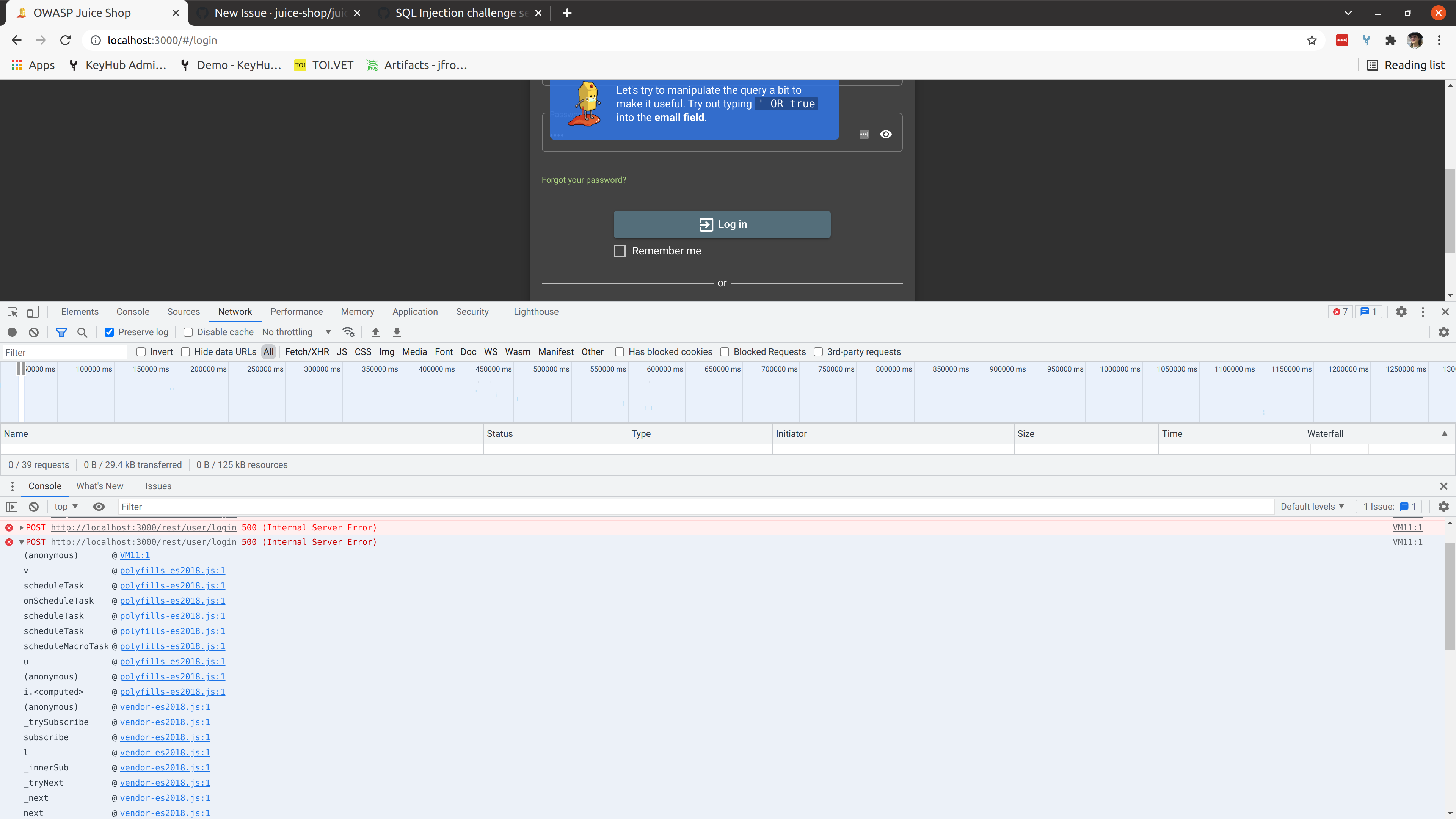 [🐛] Tutorial SQL query not visible in js console in 