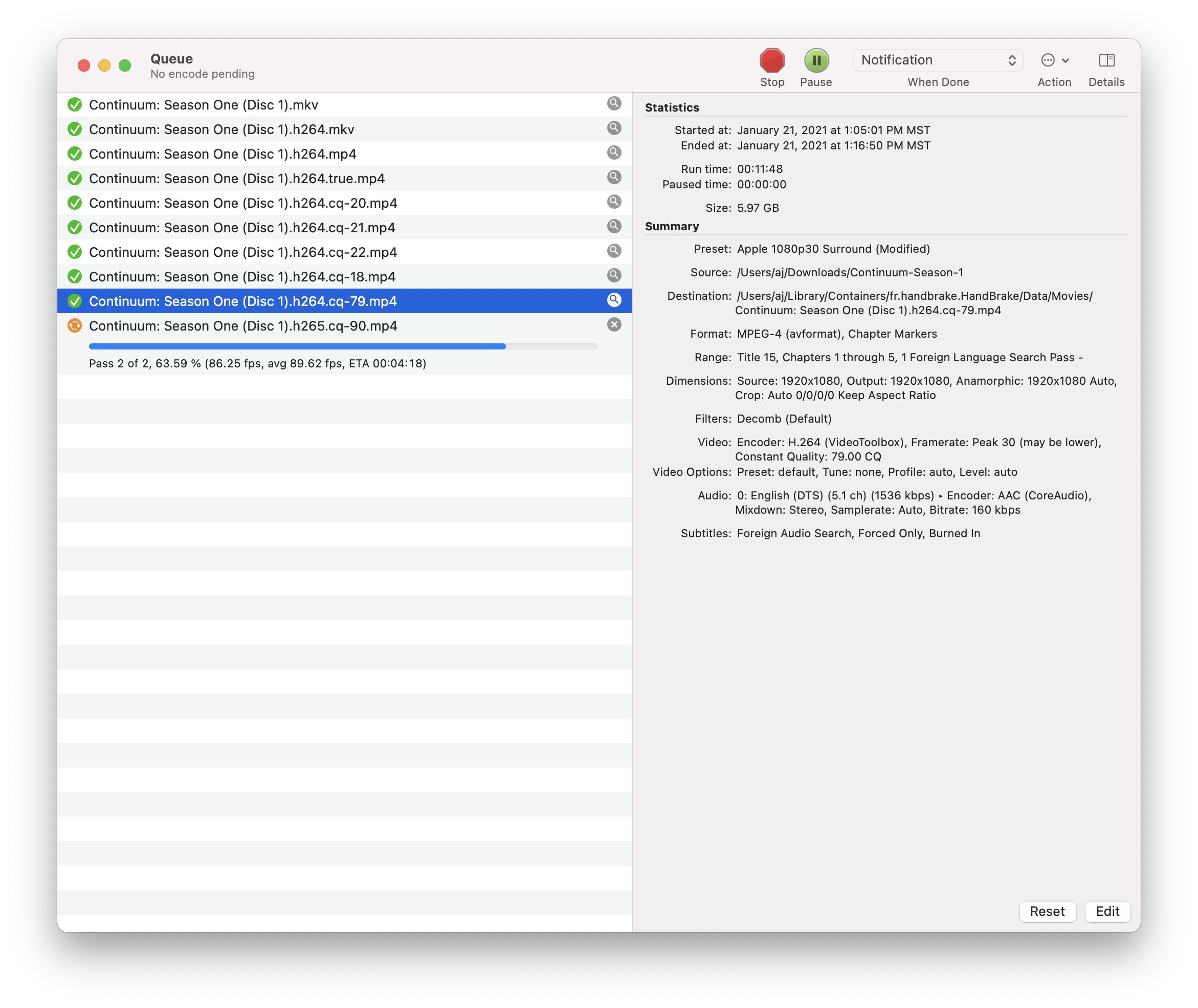CQ Values backwards and wrong for VideoToolbox in v1.4.0 on Apple Silicon · Issue 3364