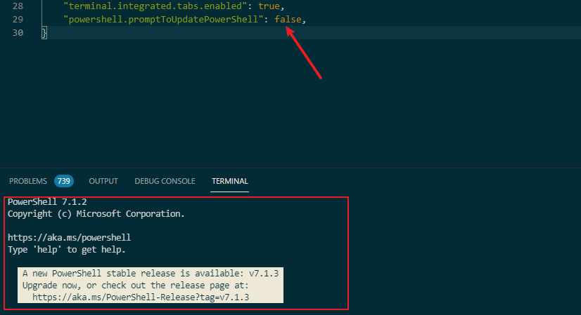 promptToUpdatePowerShell not work · Issue #123656 · microsoft/vscode ...