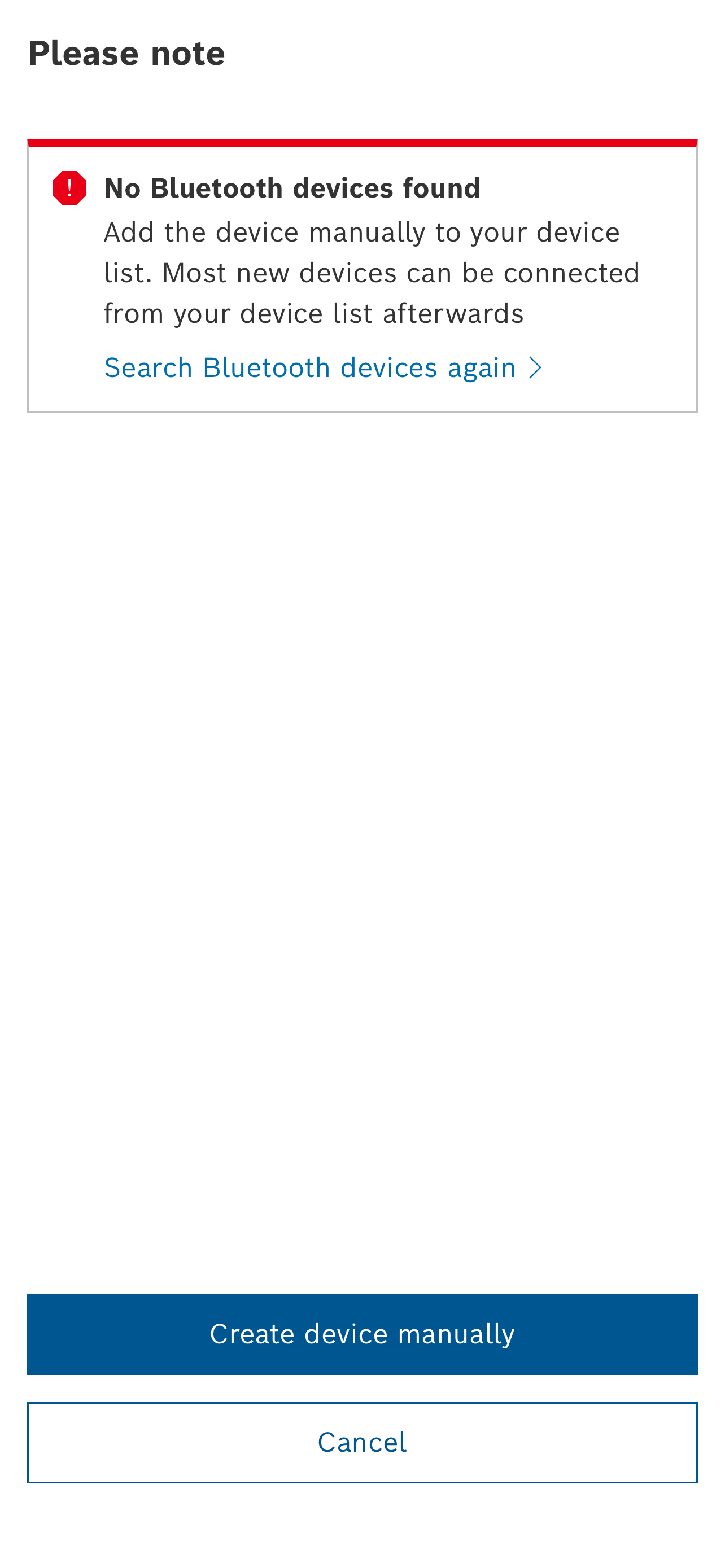 PairingScreen - empty failure - lightActual