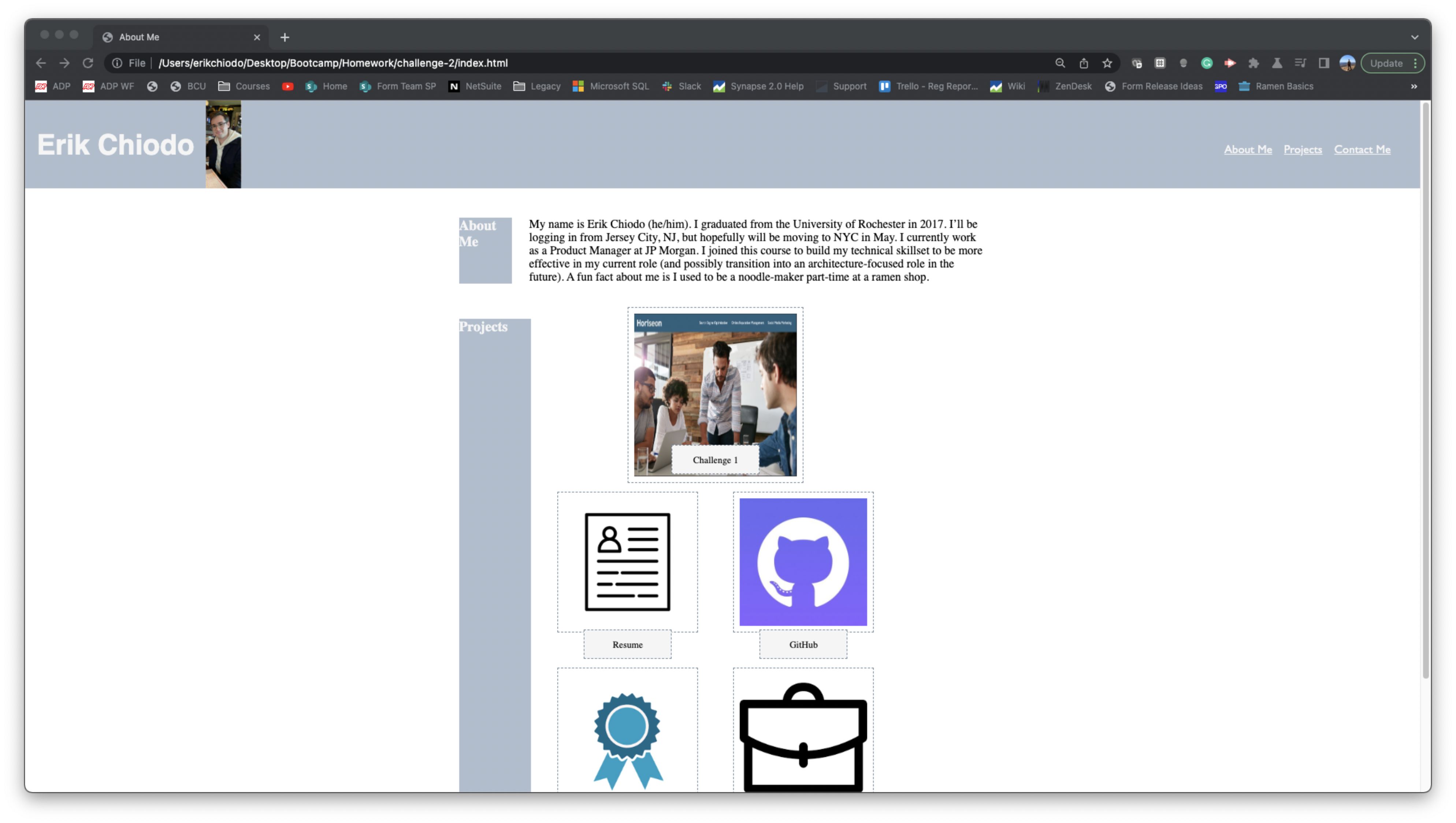 GitHub - erikchiodo/eriks-responsive-portfolio: Challenge 2 Assignment