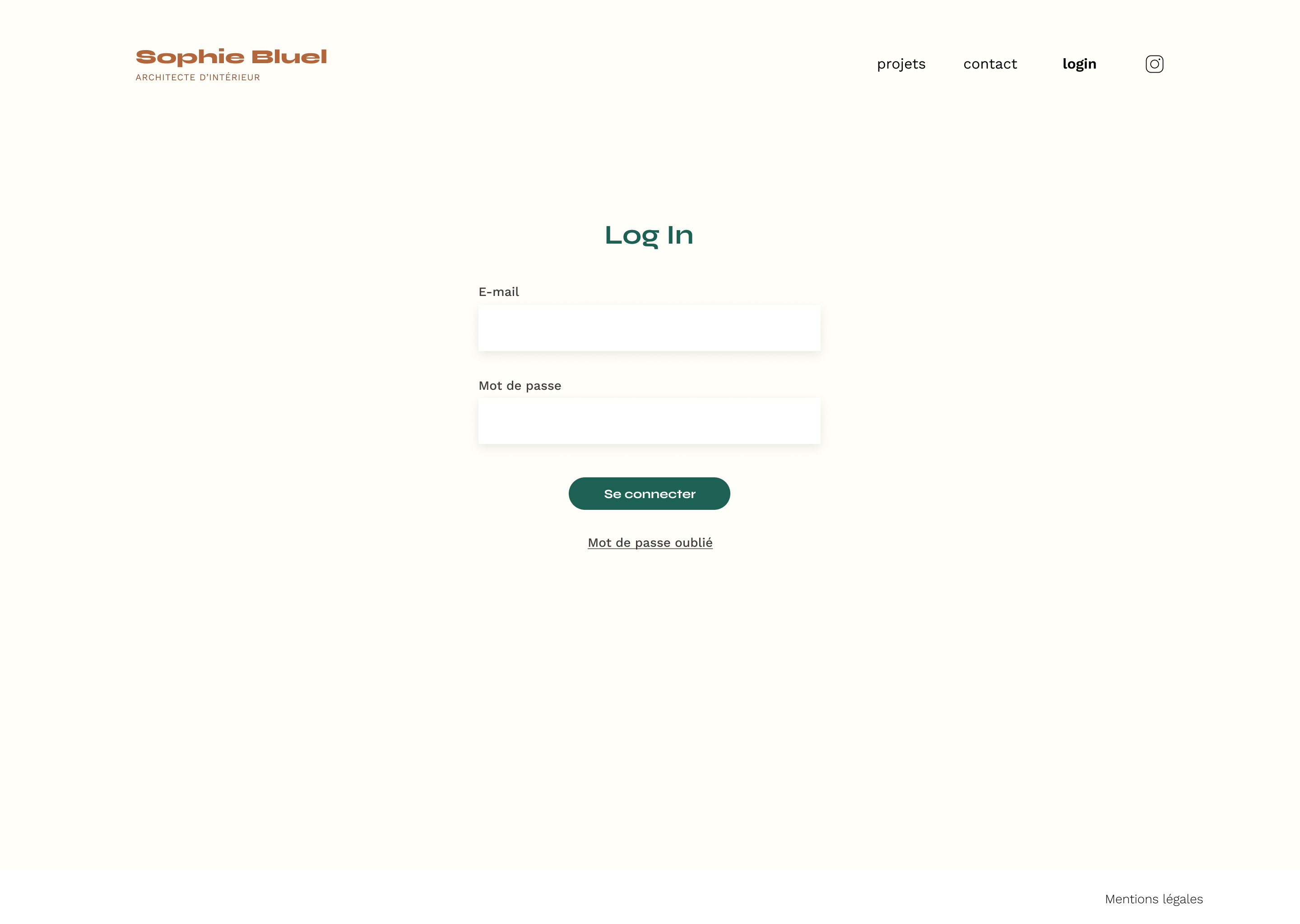 Projet 3 OpenClassroom Portfolio architecte sophie bluel P3