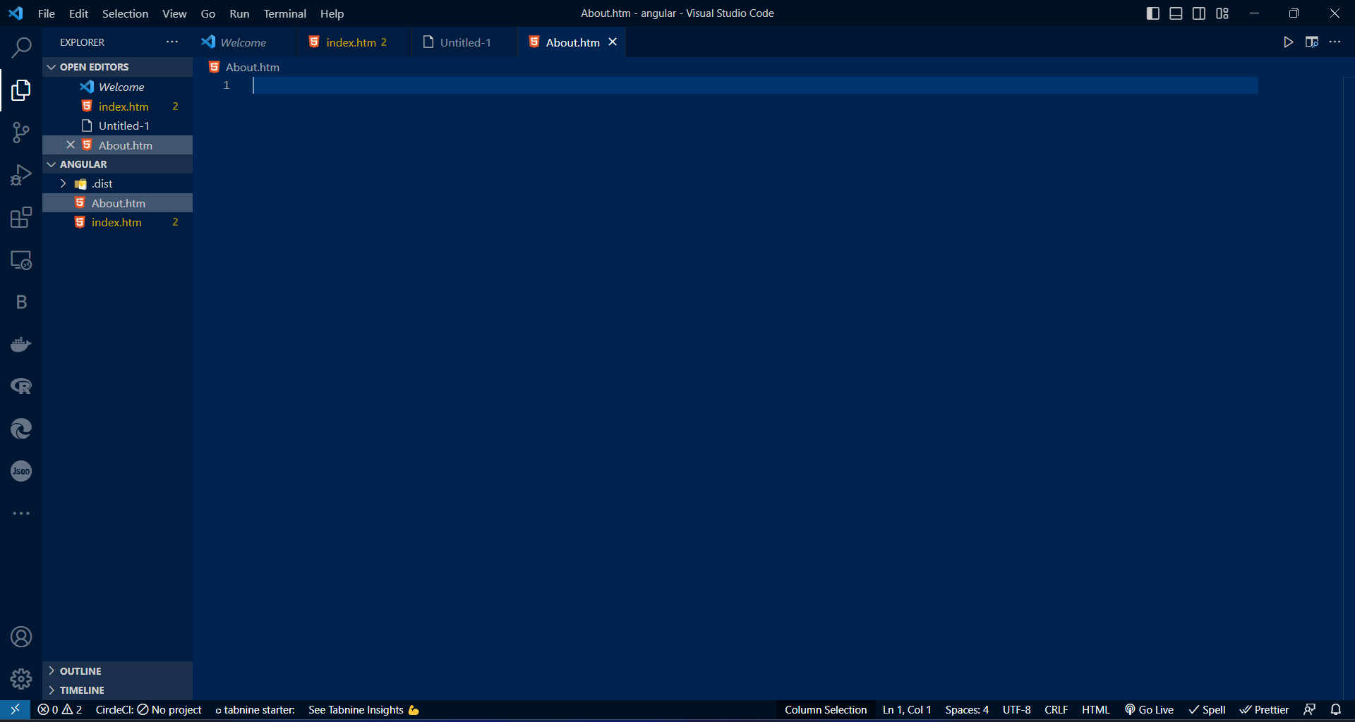 VS Code not recognizing HTML files with .html extension and treating ...