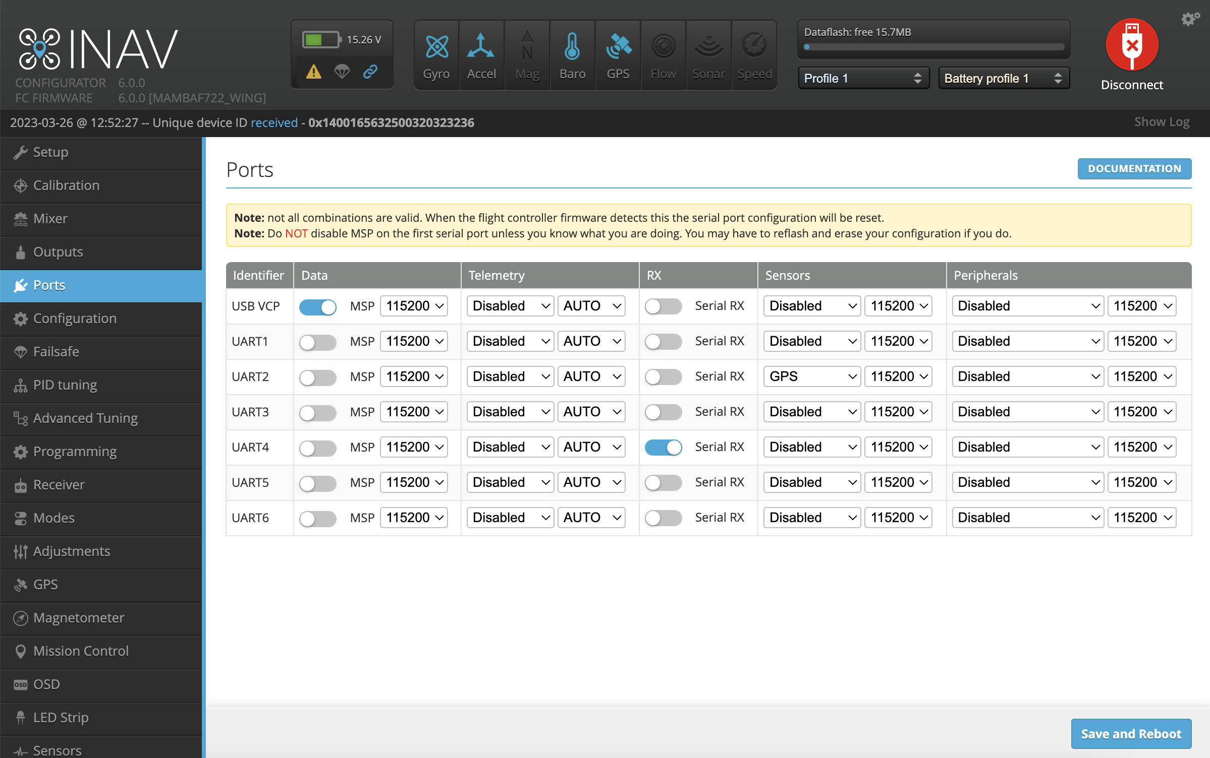 Matek F405 WMN and Jeti Receiver how to setup connection · Issue