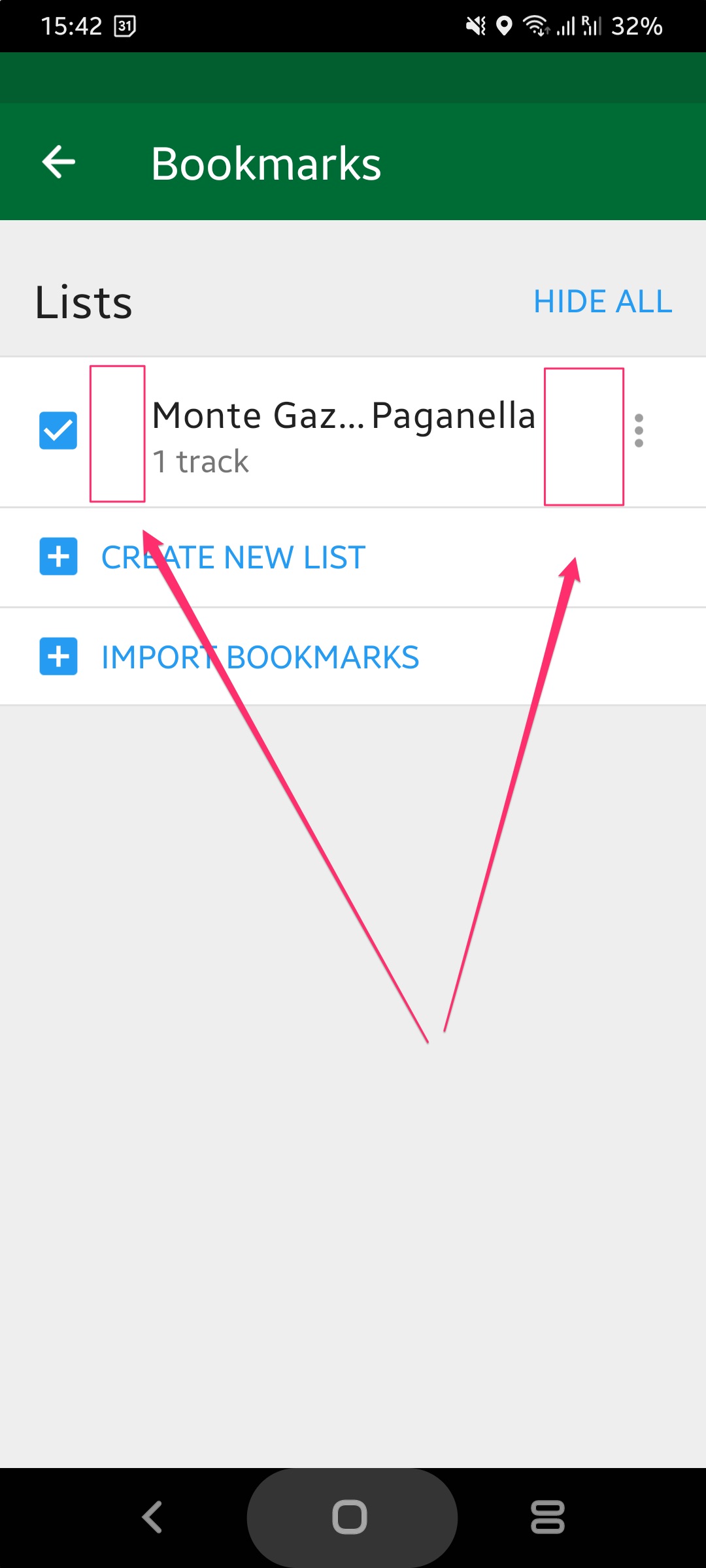 Bookmarks list remove extra padding for list name row · Issue 2964