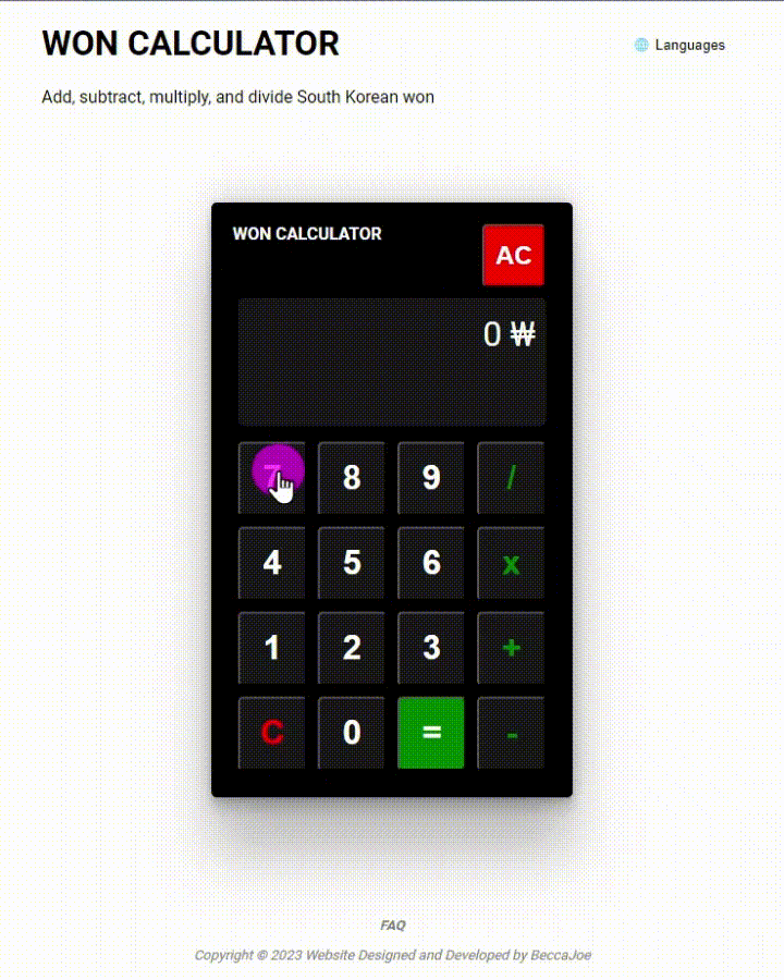 Github yeon0123 won calculator korean won krw calculator website