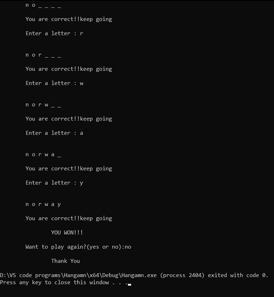 Github ymshreyas hangman