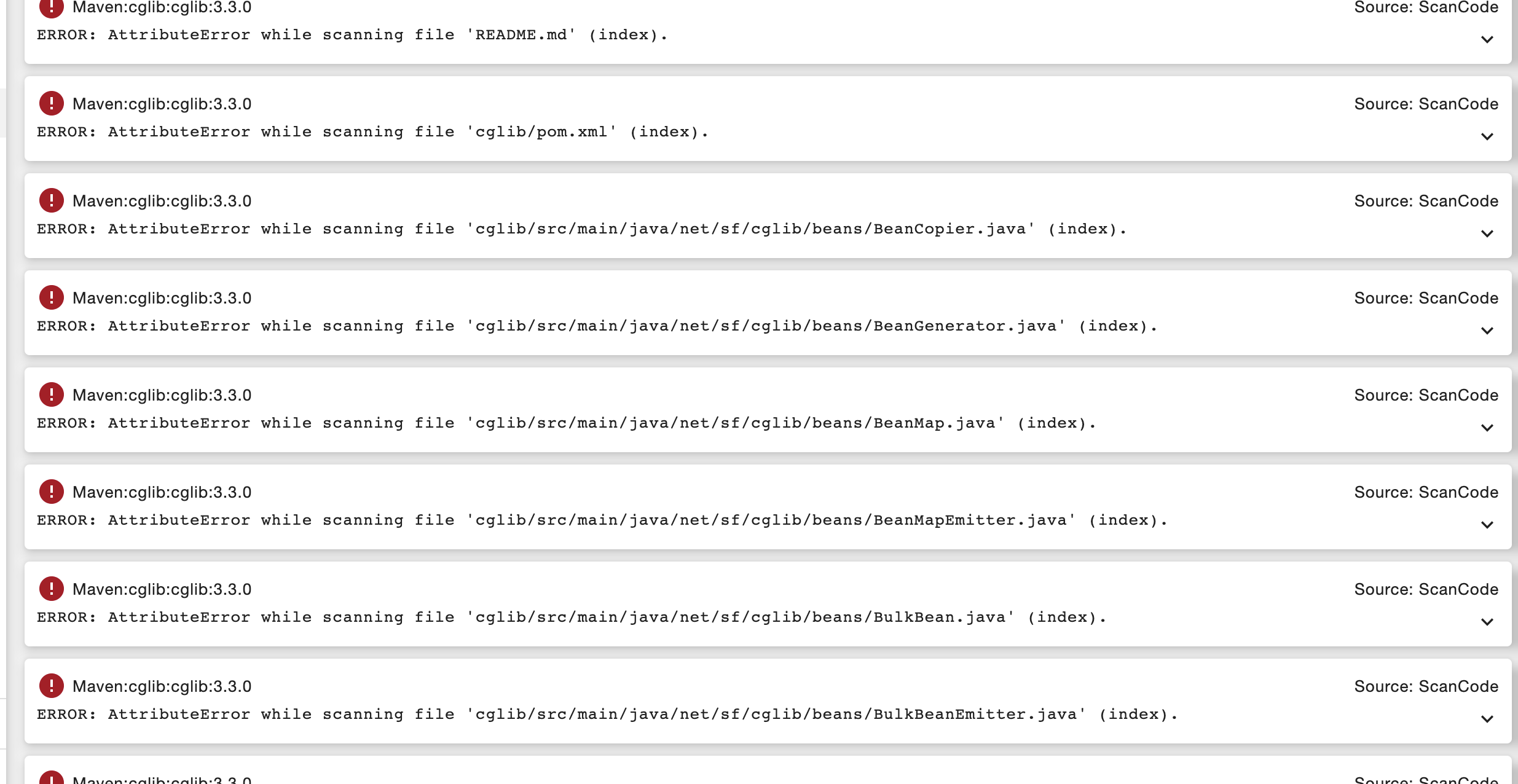 Getting over 200K AttributeErrors while running scan command · Issue ...