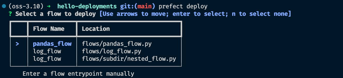 flow selector example