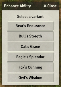 Enhance Ability variants