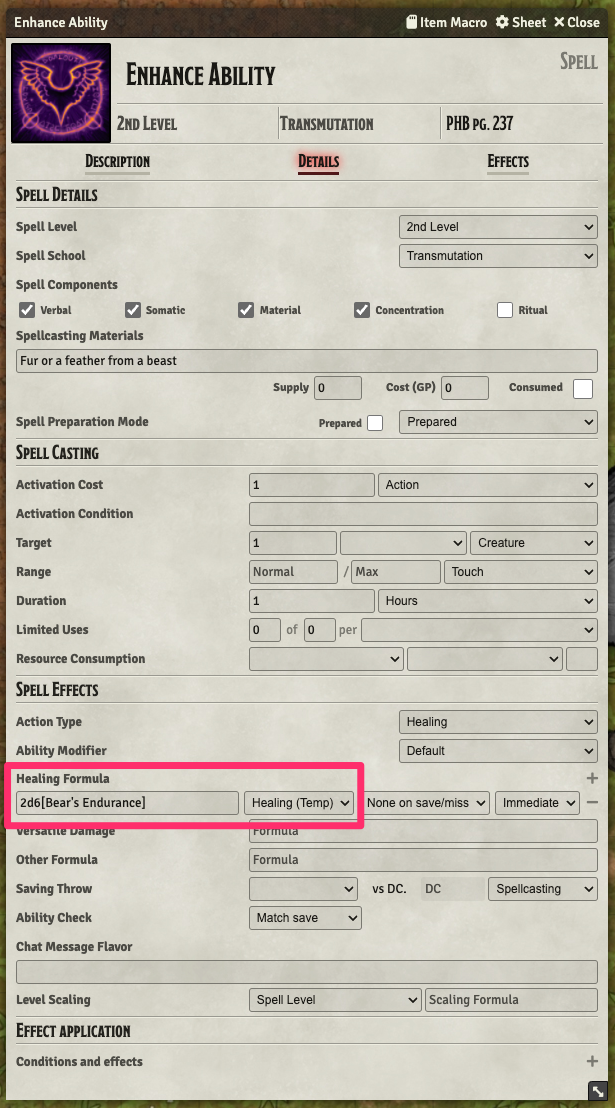 Enhance Ability damage