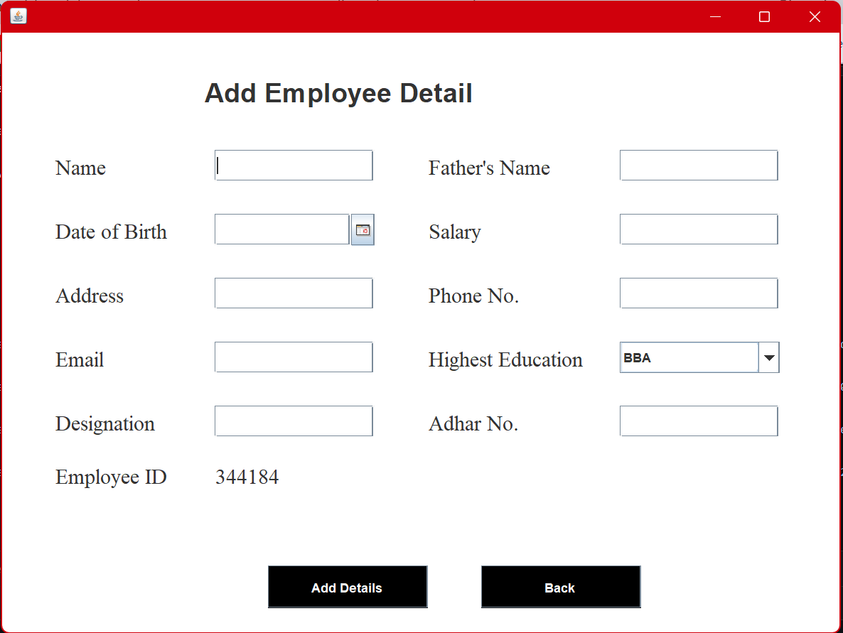 GitHub - VaishnaviSh14/Employee-Management-System: Technologies Used ...