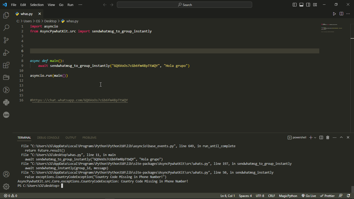I have this error · Issue #12 · SigireddyBalasai/AsyncPywhatKit · GitHub