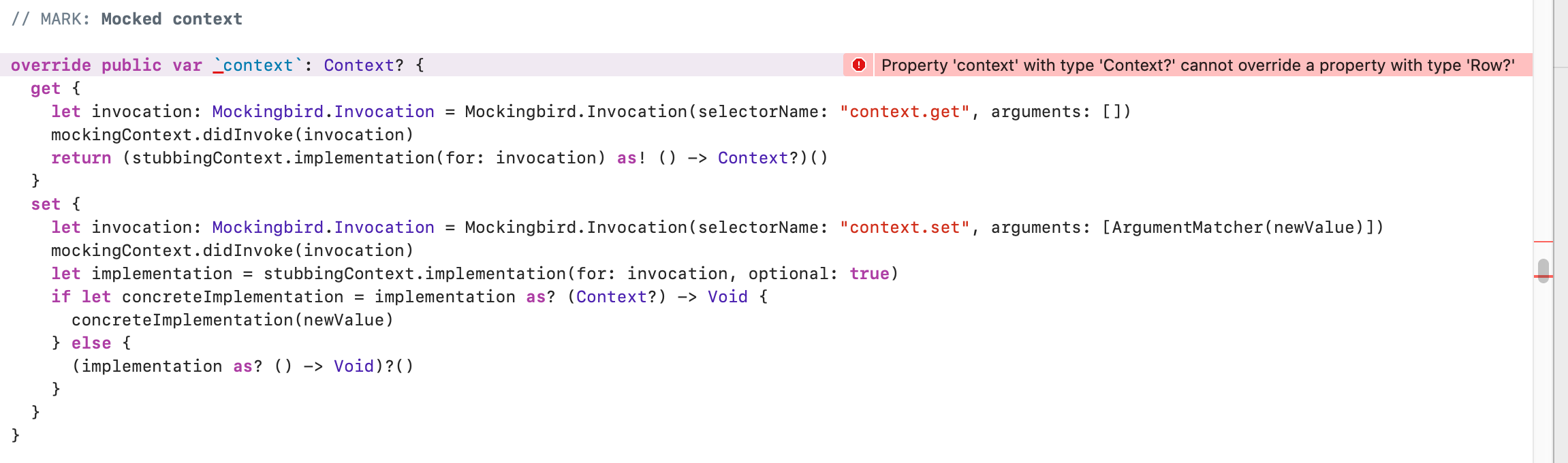 Generated mock for generic with two type parameters has them reversed