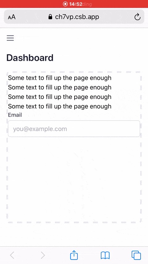 Input focus keyboard bug (scroll position) on Application Sidebar ...
