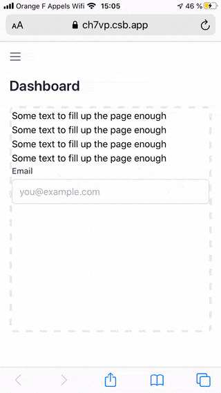 Input focus keyboard bug (scroll position) on Application Sidebar ...