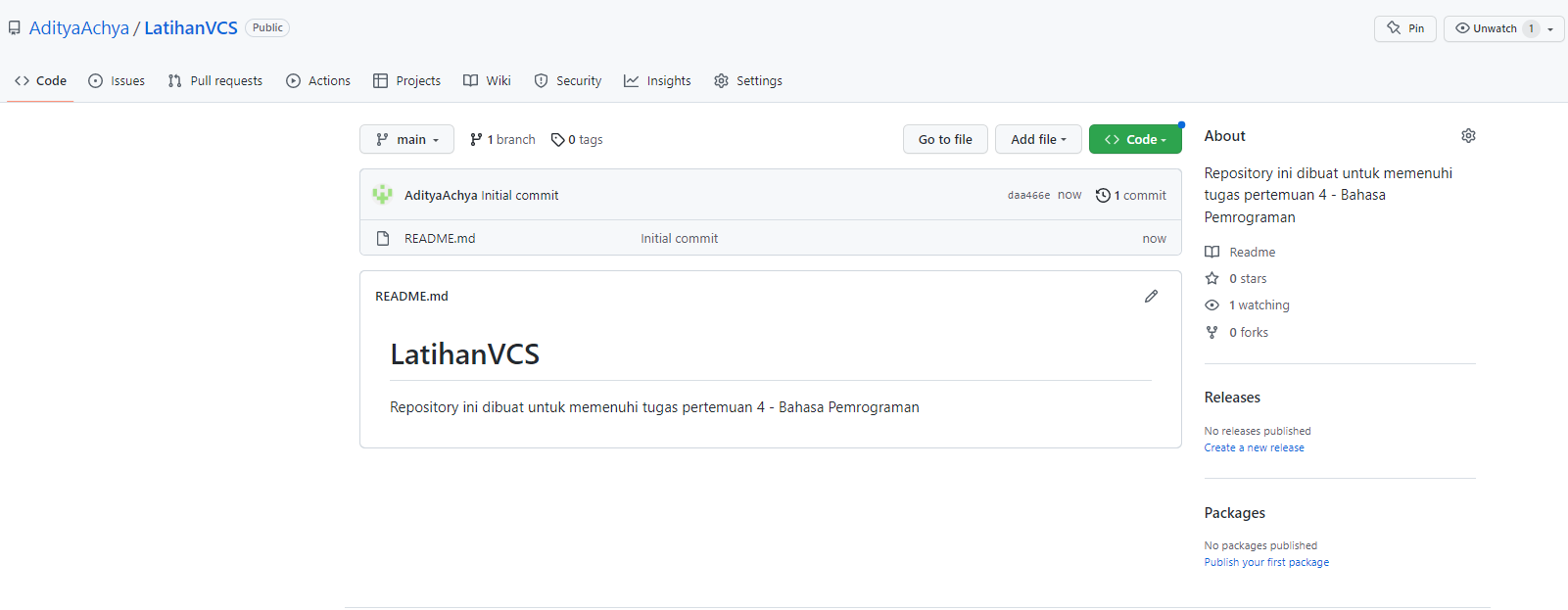 GitHub - AdityaAchya/LatihanVCS: Repository ini dibuat untuk memenuhi ...