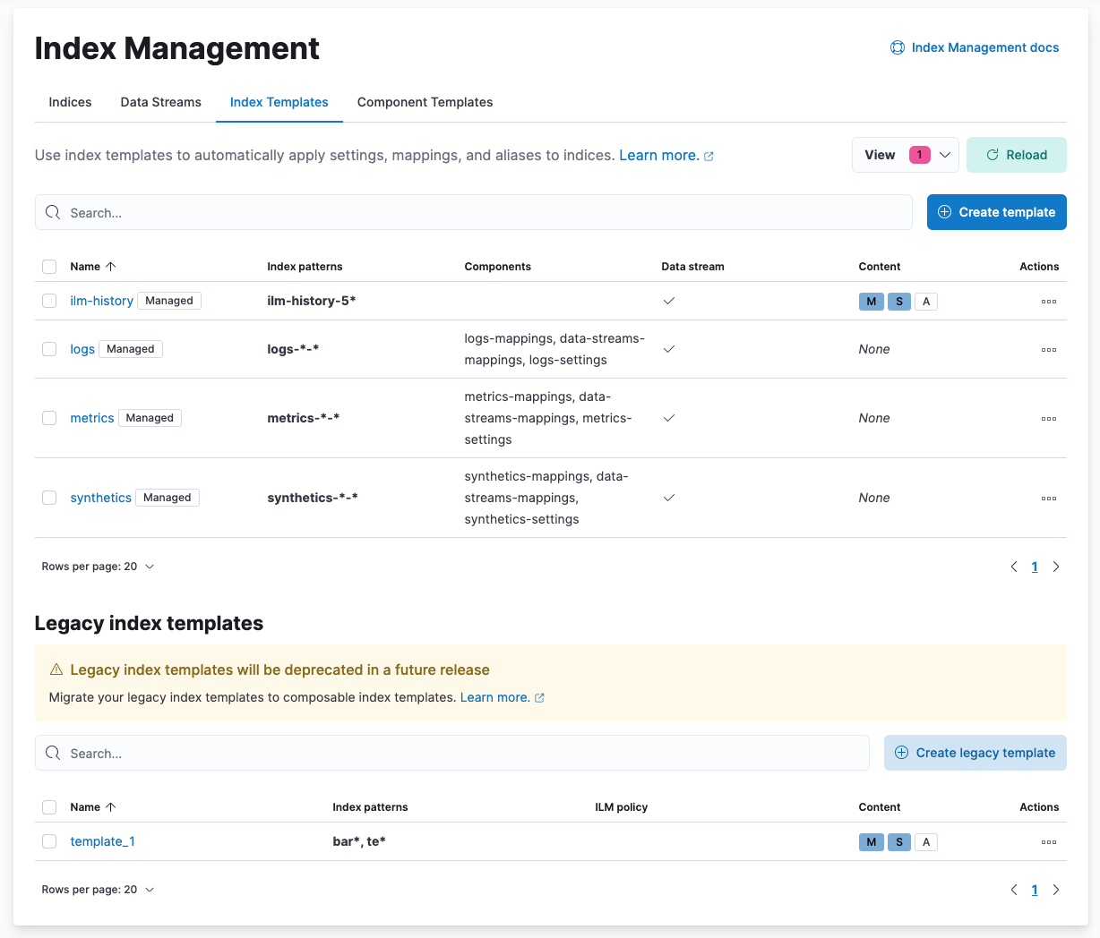 Legacy index template migration guide · Issue #73865 · elastic ...