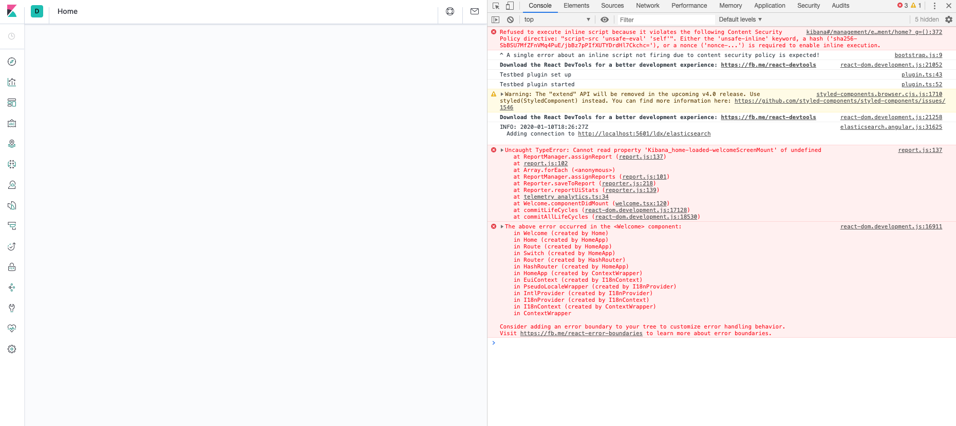 Kibana crashes when navigating to Home screen from Watcher · Issue ...