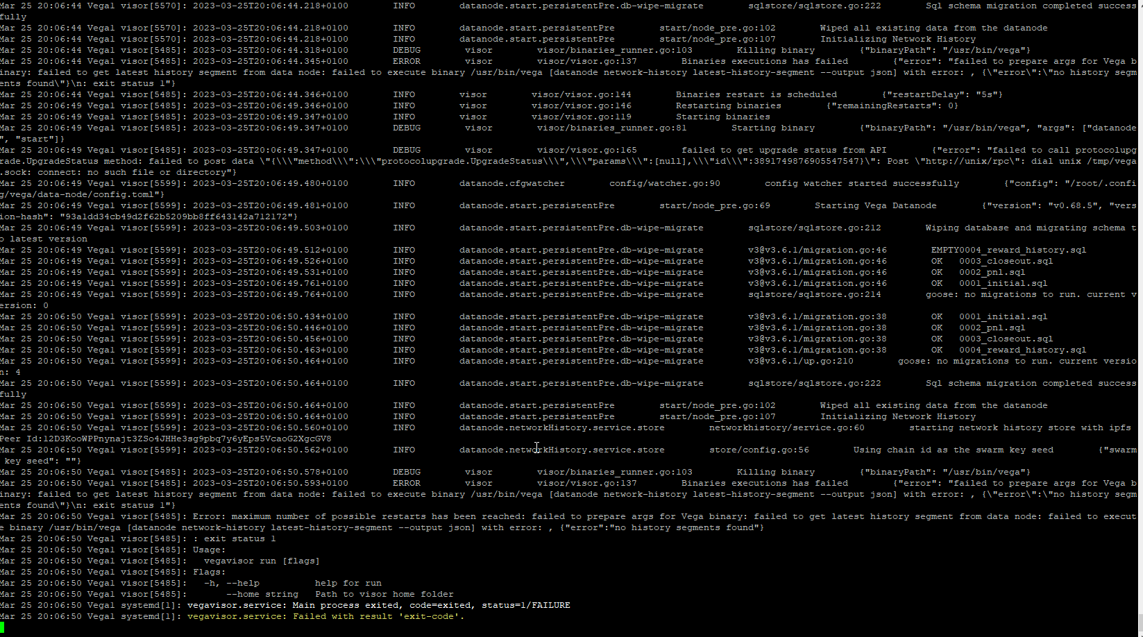 Data node is not able to start from fresh state · Issue #7983 ...