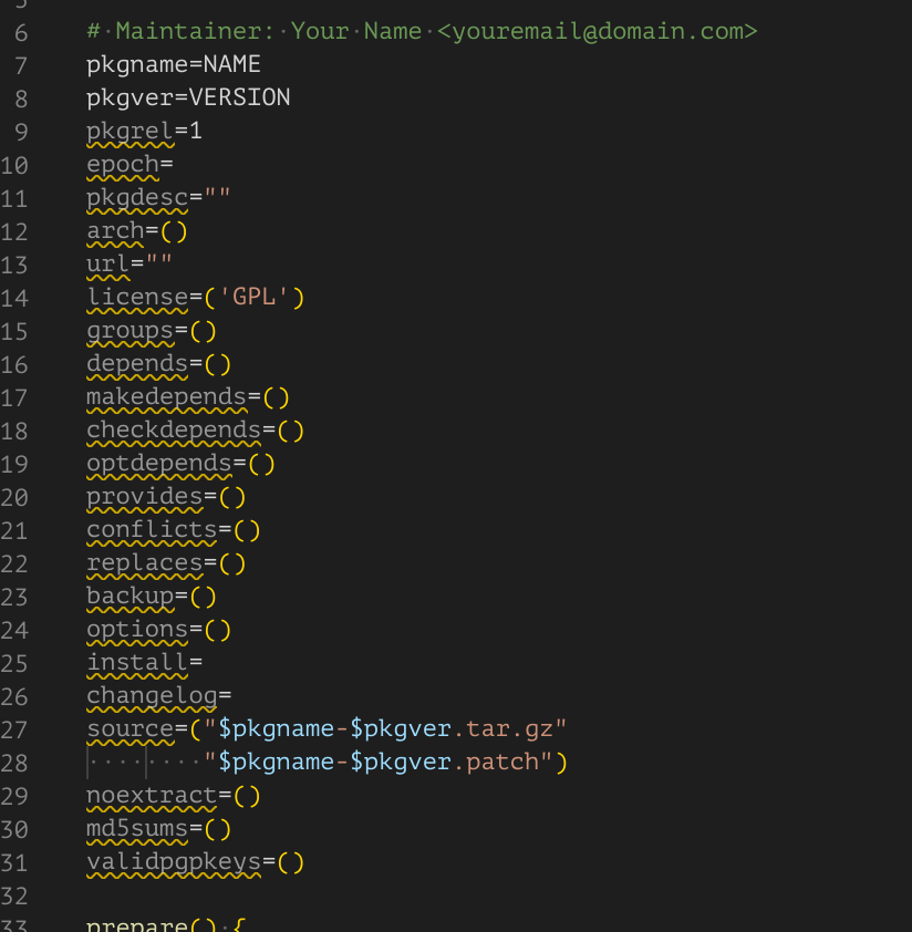 Disable ShellCheck rule SC2034 for PKGBUILDs · Issue 1 · claui/vscode