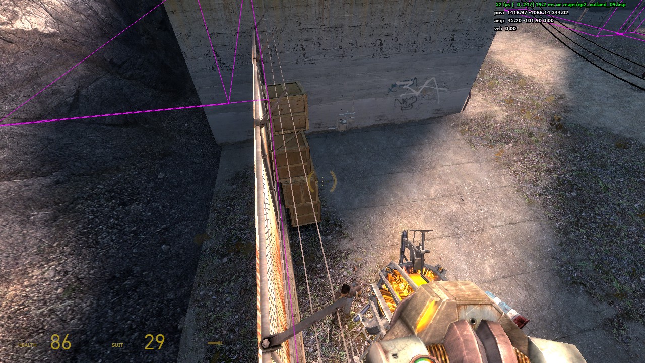 [EP2] Portions of third building roof in row after second right turn is ...