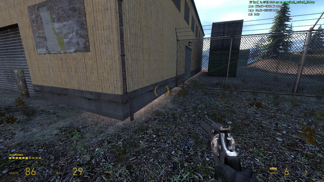 [EP2] Light bleeds under right side and partial front walls of building ...