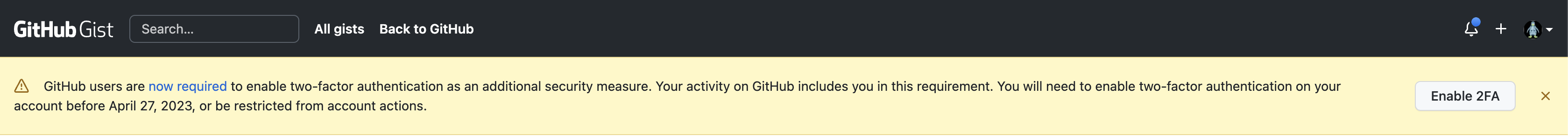 Wrong enable 2FA URL On Gist github Community Discussion  wrong-enable-2fa-url-on-gist-github-community-discussion
