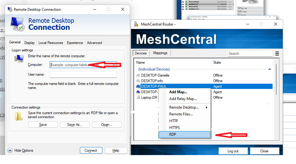 Meshcentral router rdp issue · Issue #4953 · Ylianst/MeshCentral · GitHub