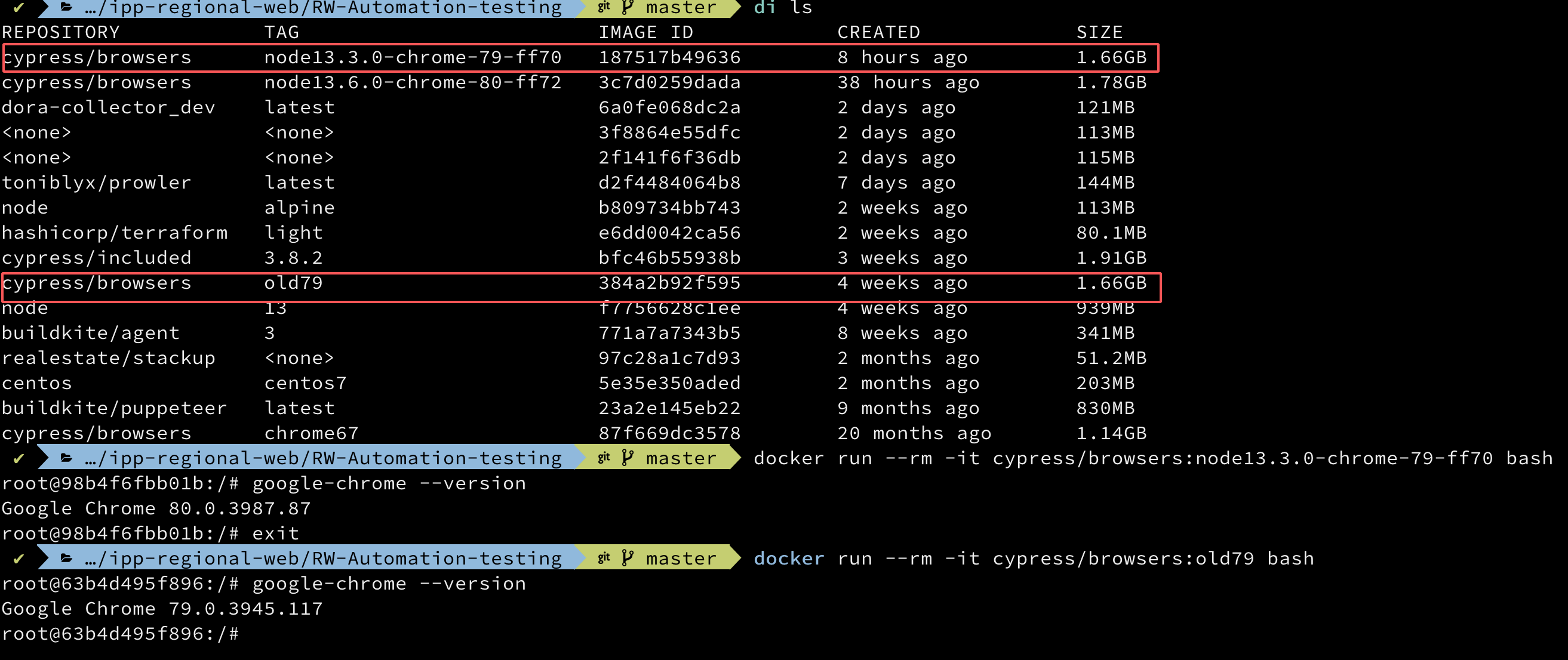 Look at browsers images with wrong version of Chrome · Issue #232 ...