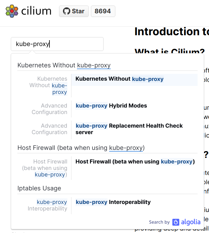 Cilium docs search limits to top 5 results · Issue #16930 · cilium ...