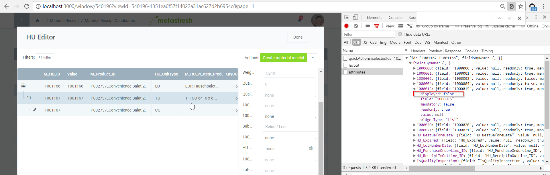 HU attributes shall consider M_HU_PI_Attribute.IsDisplayedUI flag ...