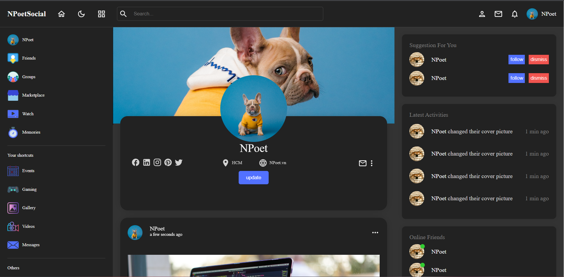 Github Nhanpoet Social Media Clone Github Nhanpoet Social Media Clone