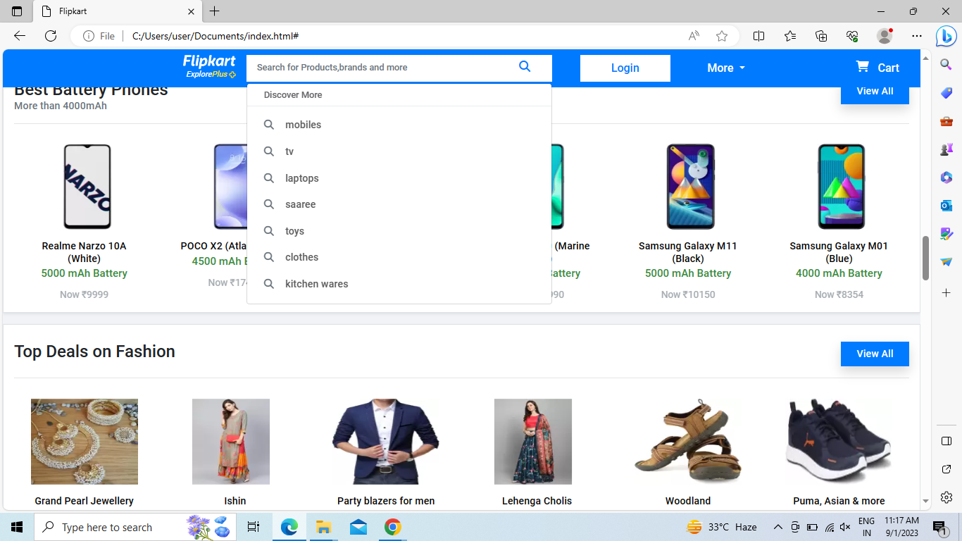 GitHub - Dharmesh71214/Flipkart-clone