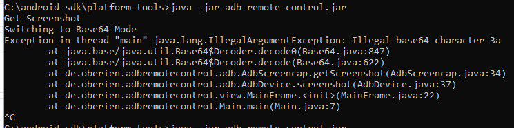 illegal base 64 character · Issue #17 · oberien/adb-remote-control · GitHub