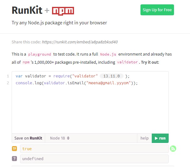 isEmail() returning 'true' when entering wrong Domain name. like (.tom