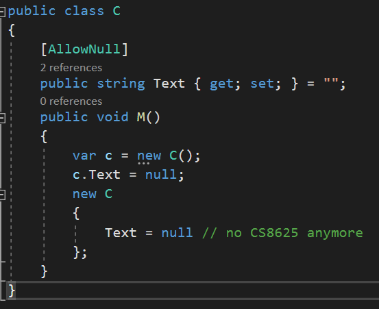 CS8601/CS8625 False positive · Issue #40728 · dotnet/roslyn · GitHub