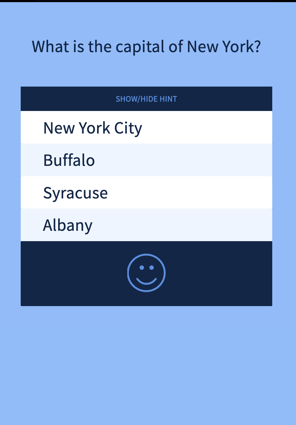 GitHub ZoyaLatif/TriviaCard Trivia Card from Codecademy JQuery Effects