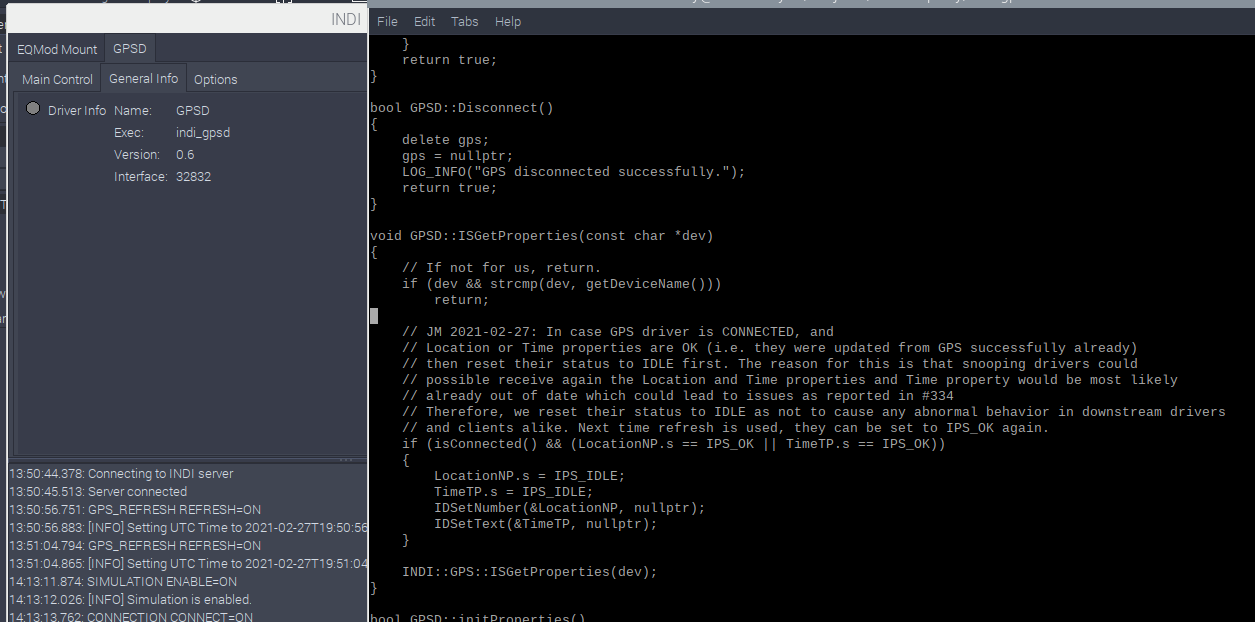 indi_eqmod_telescope Mount time reverts on each new connection